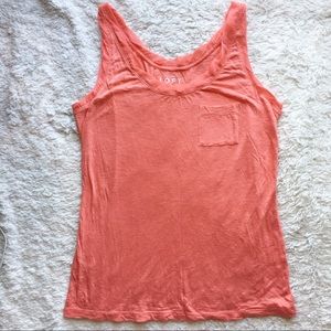 6/$20 Ann Taylor LOFT light coral/peach tank sz M